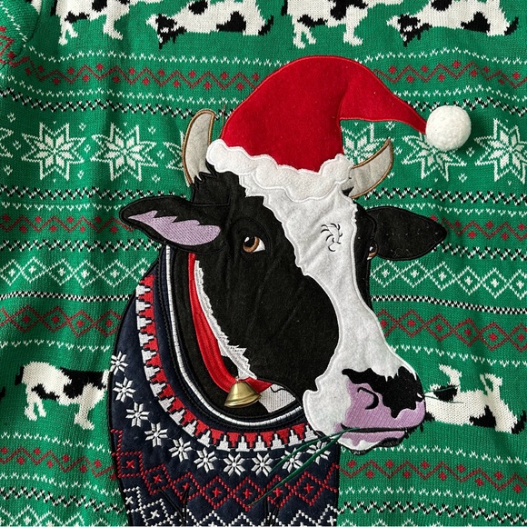 cow ugly christmas sweater - Picture 3 of 4
